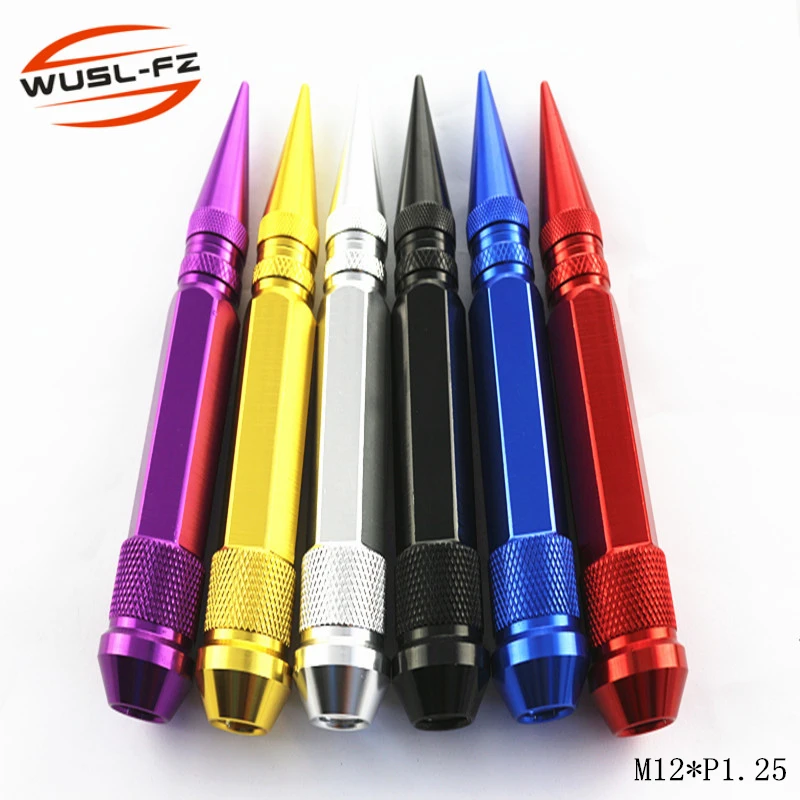 

326 Power K Break Alloy Aluminum 90MM Wheel Lug Nut With Spikes Extended Tuner Wheels Rims Spikes WITHOUT LOGO P1.25