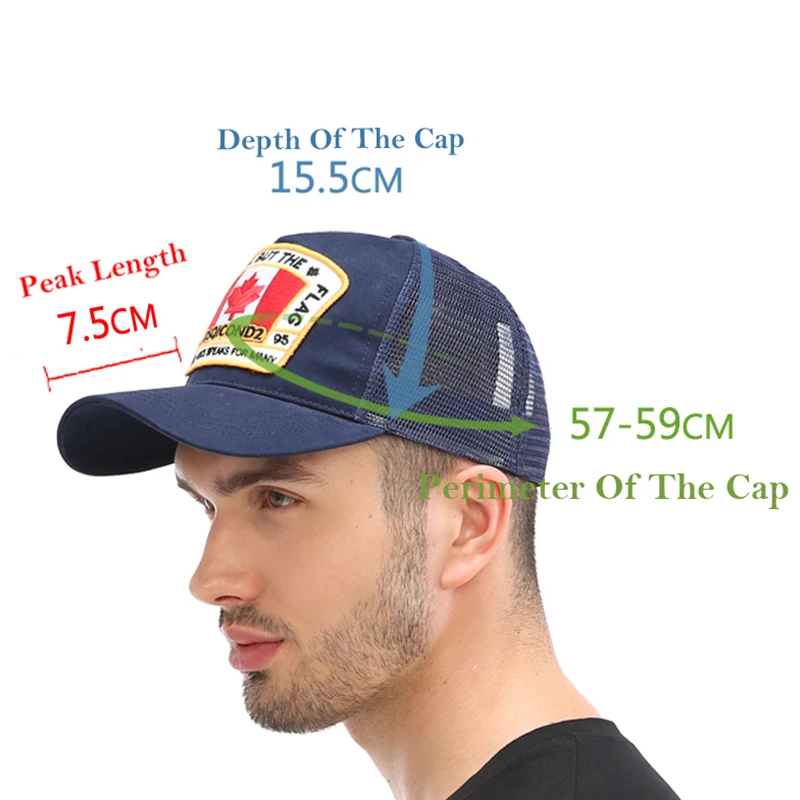 DSQICOND2 Snapback البيسبول قبعات للرجال النساء Casquette أوم العظام Masculino DSQ البيسبول Gorras Planas الهيب هوب الصيف الخريف قبعة