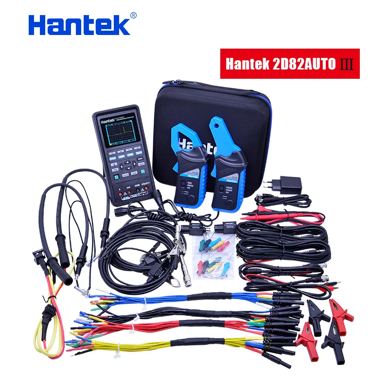 Цифровой автомобильный осциллограф Hantek2D82AUTO+ мультиметр+ источник сигнала+ Автомобильный диагностический 2 канала 250MSa/s 80 МГц 2D82 - Цвет: Hantek2D82AUTO 3