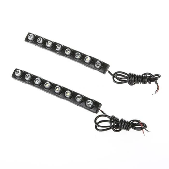 

2Pcs 8 LED Car Flexible Strip Neon Light 12V Waterproof Daytime Running Lamp