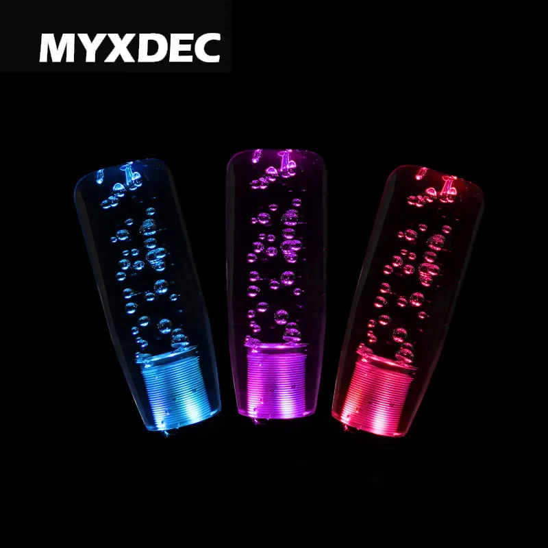 

Universal 10/15/20cm Car RGB Color Changing Crystal Bubble Gear Shift Knob Decoration Manual Shifter Stick MOMO Car Syling