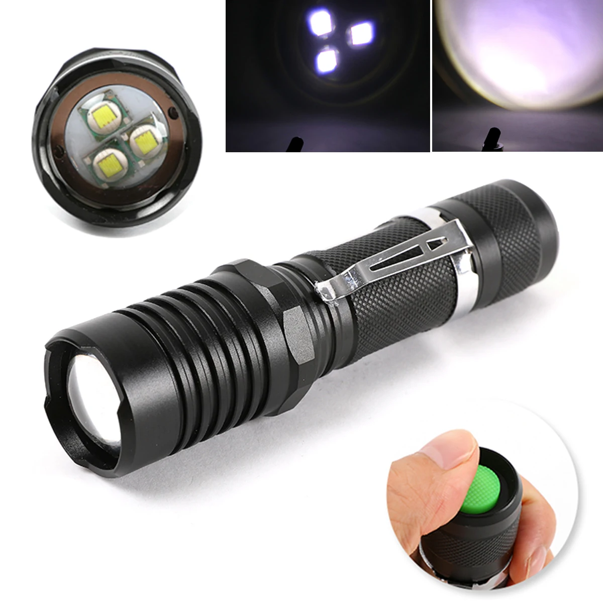 Newest Super Bright LED Flashlight XML-3506 T6 20000 Lumens 5 Modes Zooming Torch
