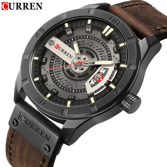 Montre de luxe de marque CURREN pour hommes