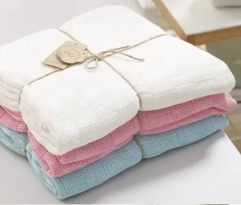 

110*120cm 100% cotton Bamboo Baby Knitted Blankets Newborn photography props, photographic background