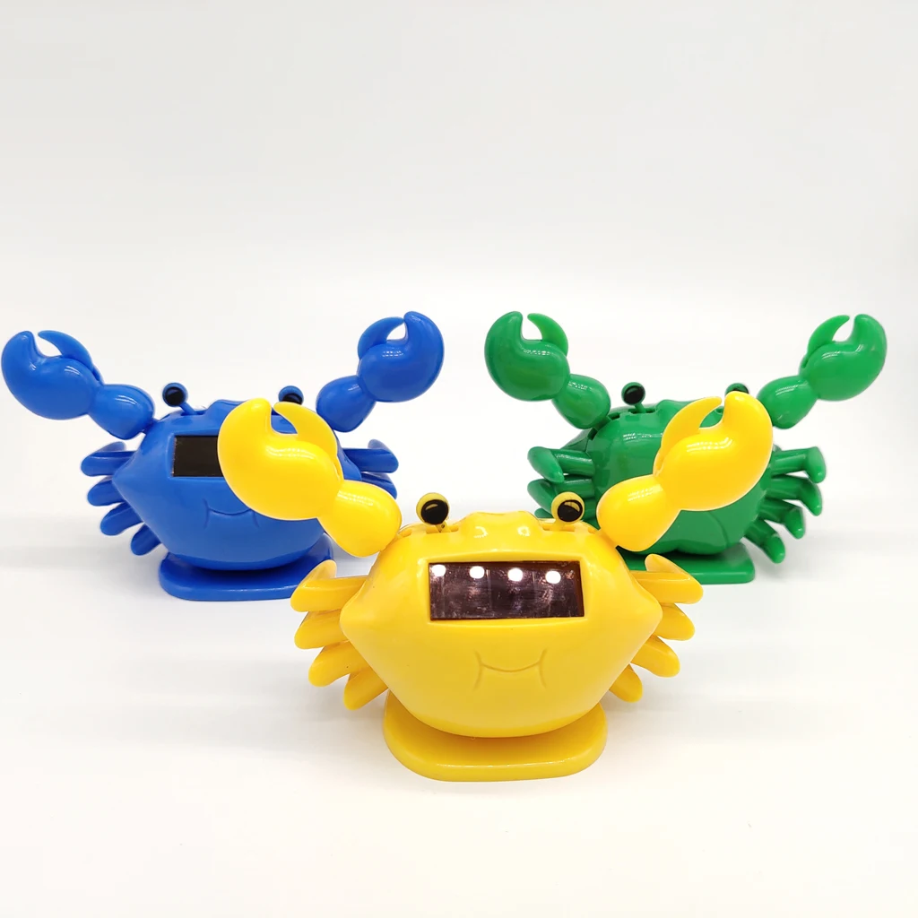 

Solar Powered Dancing Animal Dancing Crab Figure Home Car Ornament Toy - Cute Crab with Large Claw Solar Powered Bobbling Toy