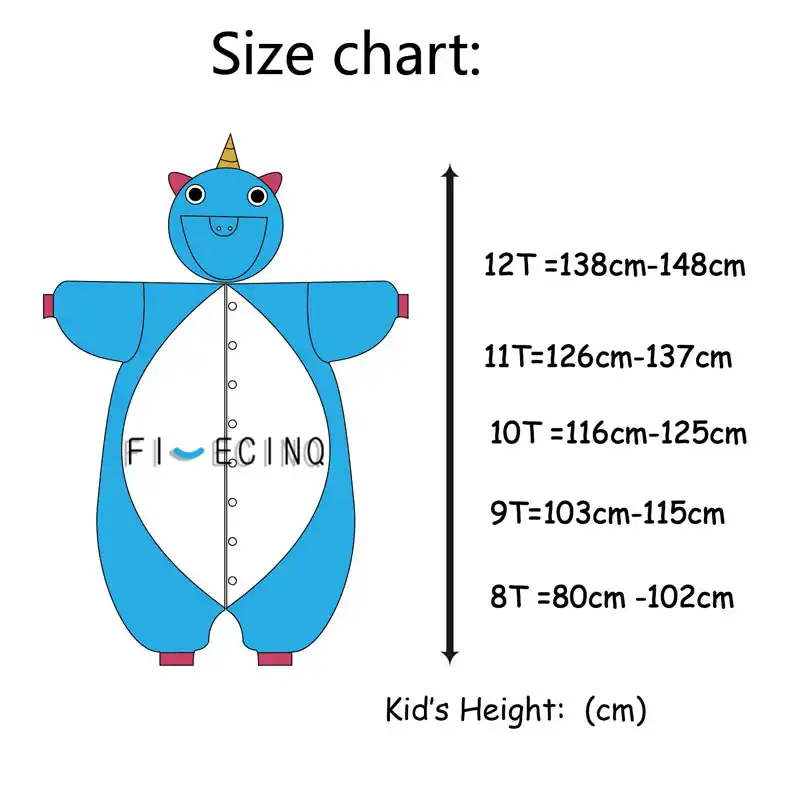 Kigurumi Size Chart