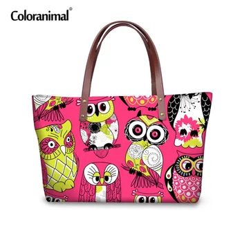 

Coloranimal 3D Funny Owl Animal Pattern Women Large Handbags 2018 Famous Brand Ladies Shoulder Bags for Daily Use Girls Totes