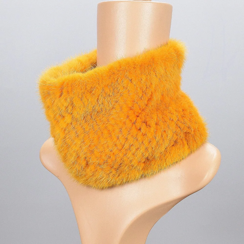 

2017 Scarves for women Russian winter natural fur 100% Genuine Mink Fur Knitted Women Warm Winter Fur Scarves Wraps Fur Mink