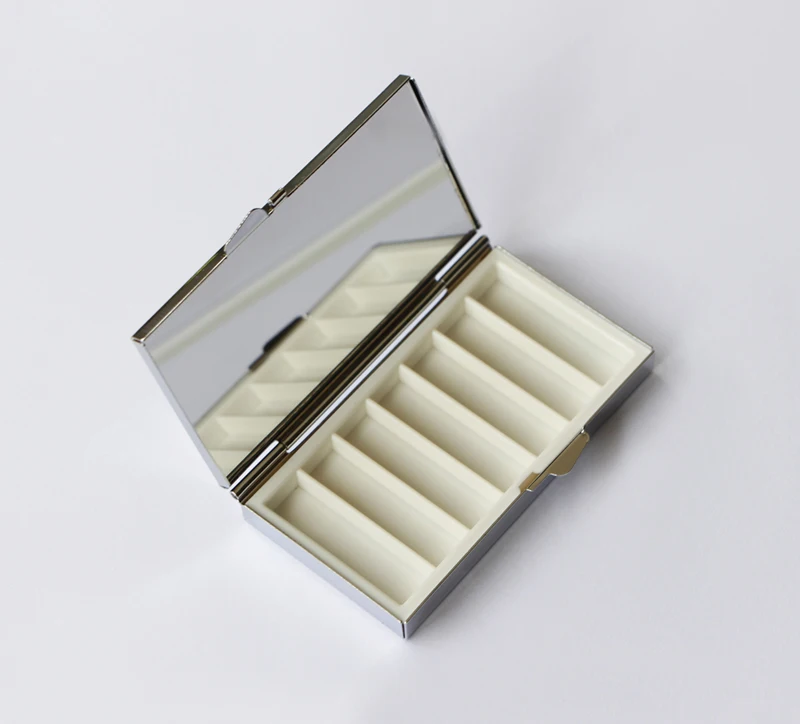 Металлический Контейнер для лекарств чехол серебряный Ретро прямоугольник контейнер для таблеток+ эпоксидная наклейка PY07S 5 пиеев/лот малый пробный заказ