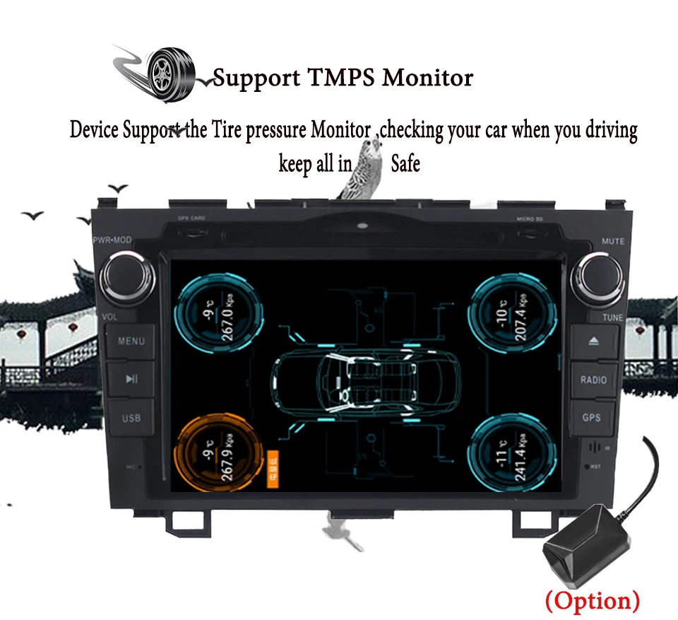 Perfect HD Octa Core 2 DIN 1024X600 Android 8.0 Car DVD Player For Honda HRV Vezel 2013-2018 4G WiFi GPS Navigation Stereo Video Audio 5