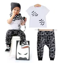 Newborn Baby Boy’s Outfits Set Print Bat Short sleeve T-shirt Pants Clothing