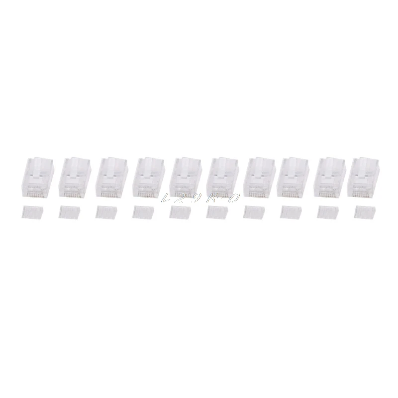 10 шт. RJ45 CAT6 8-Pin Модульные вилки UTP неэкранированная версия с загрузочным разъемом |