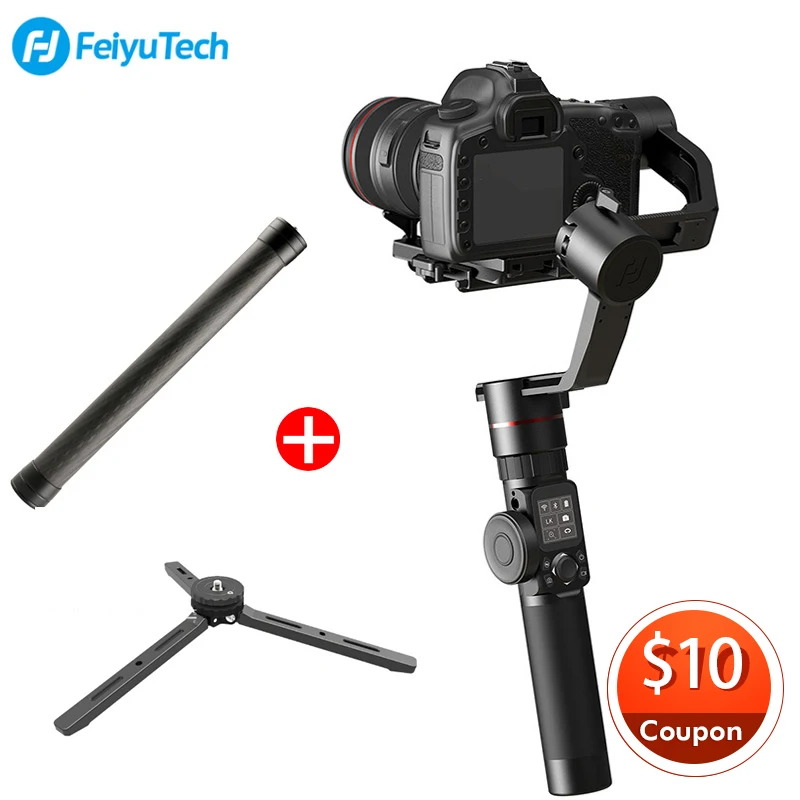 

FeiyuTech AK4000 4kg Maxload 3-Axis Handheld Camera Stabilizer Gimbal with Extension Rod for Sony Nikon Canon 5D Panasonic GH5