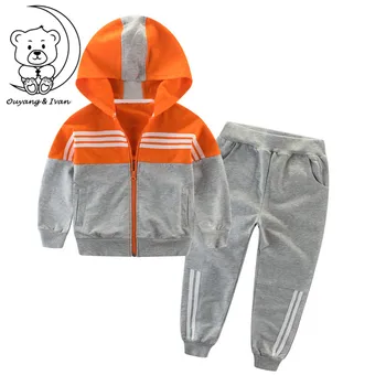 

2018children's set for spring autumn boys sets sprots clothes110-160cm girls clothing boy kid sport suit cotton two-piece suit