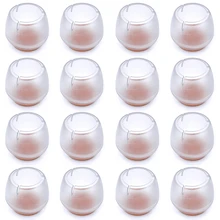 16 шт./компл. ножка стула шапки ножка стула защитные чехлы Мебель Стол ног Обложки с круглым дном круг для круглый прямоугольный