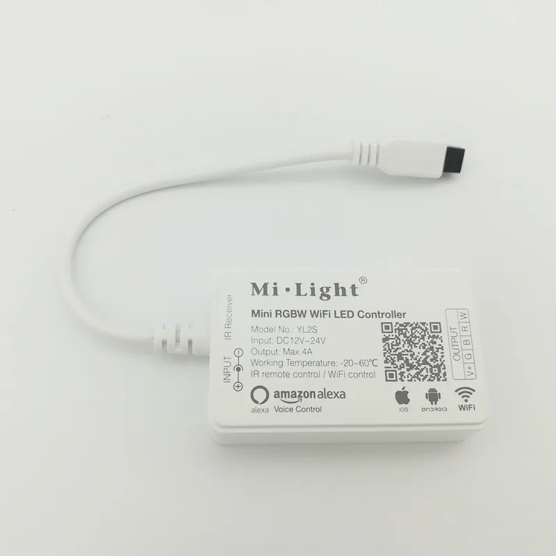 2,4G MiLight YL2S DC12V-24V wifi светодиодный пульт управления Amazon Alexa приложение для смартфона ИК-пульт дистанционного управления для RGBW светодиодные ленты