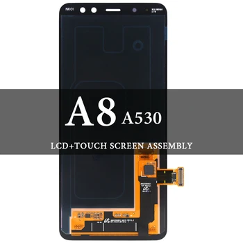 

For A8 2018 A530 A530F A530N A530DS 5.6'' LCD Black Digitizer Assembly Replacement AMOLED Display Screen