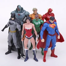18 см флэш Бэтмен Фигурка Супер Герой Чудо Женщина Лига Справедливости комиксов любителей ПВХ Подвижные модели игрушки