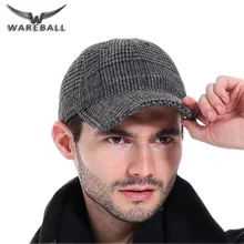  [WAREBALL]Fshion шапки унисекс новый бренд 100% хлопок теплый плед Регулируемый Размер зима бейсболка мужчины Спорт snapback шляпы