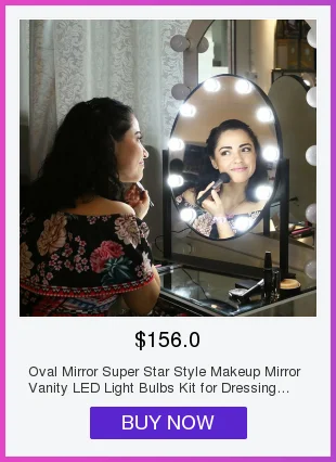 Вращающийся голливудский светодиодный эллиптический макияж зеркальный шкафчик зеркальный сенсорный с матовым светодиодный лампочками затемняющий зеркальный свет