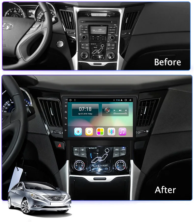 Discount 9" 2.5D Android 8.1 Car DVD GPS Player For Hyundai Sonata 8 Sonata YF 2010-2015 Car Radio Stereo Head Unit with Navigation 0 Discount 9" 2.5D Android 8.1 Car DVD GPS Player For Hyundai Sonata 8 Sonata YF 2010-2015 Car Radio Stereo Head Unit with Navigation 0