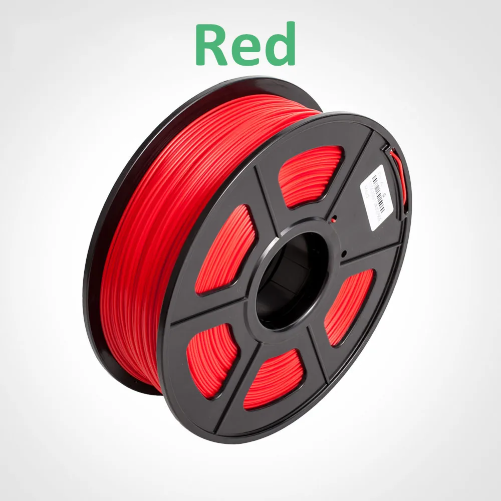 SUNLU PETG 3D filament 1.75mm 1KG 2.2lb full color PETG 3D Printer Filament Dimensional Accuracy+/- 0.02 mm 1 kg Spool 1.75 mm - Цвет: PETG-RED