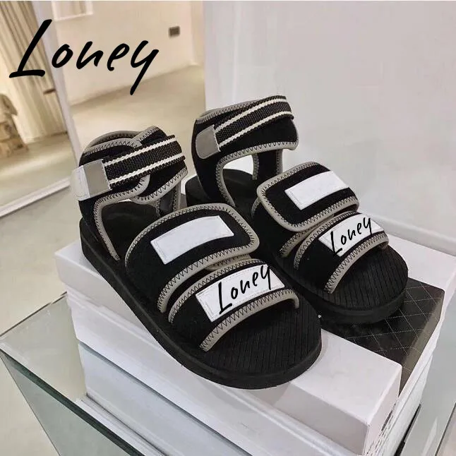 

Loney New Brand Breathable Open Toe Summer Sandals Hook Loop Comfortable Flats Ladies Sandals Shoes Women