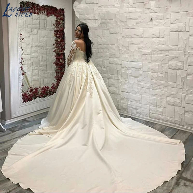 

SHJ197 Dubai Bridal Dress 2019 Luxury Vestido De Noiva Arabic Robe De Mariee Africa Wedding Dresses Mariage