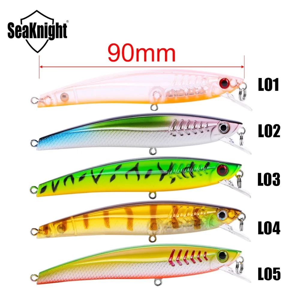 Жесткая рыболовная приманка SeaKnight SK009 в форме гольяна 1 шт. 8 5 г 9 см 0 6 м глубина