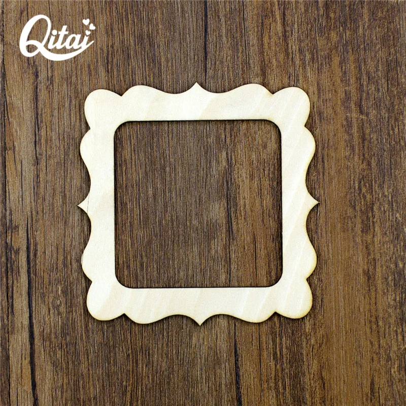 

QITAI 12 Pieces/lot Big Photo Frame Wooden Veneer Shape Vintage Frame Scrapbooking Products DIY Home Decoration WF047