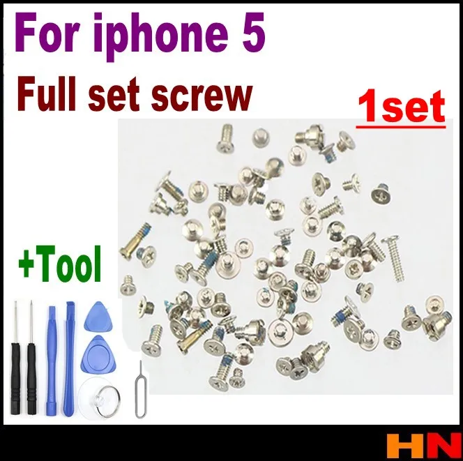 1 компл. Новый полный набор винтов для ремонта запчастей iPhone 5 Высокое качество