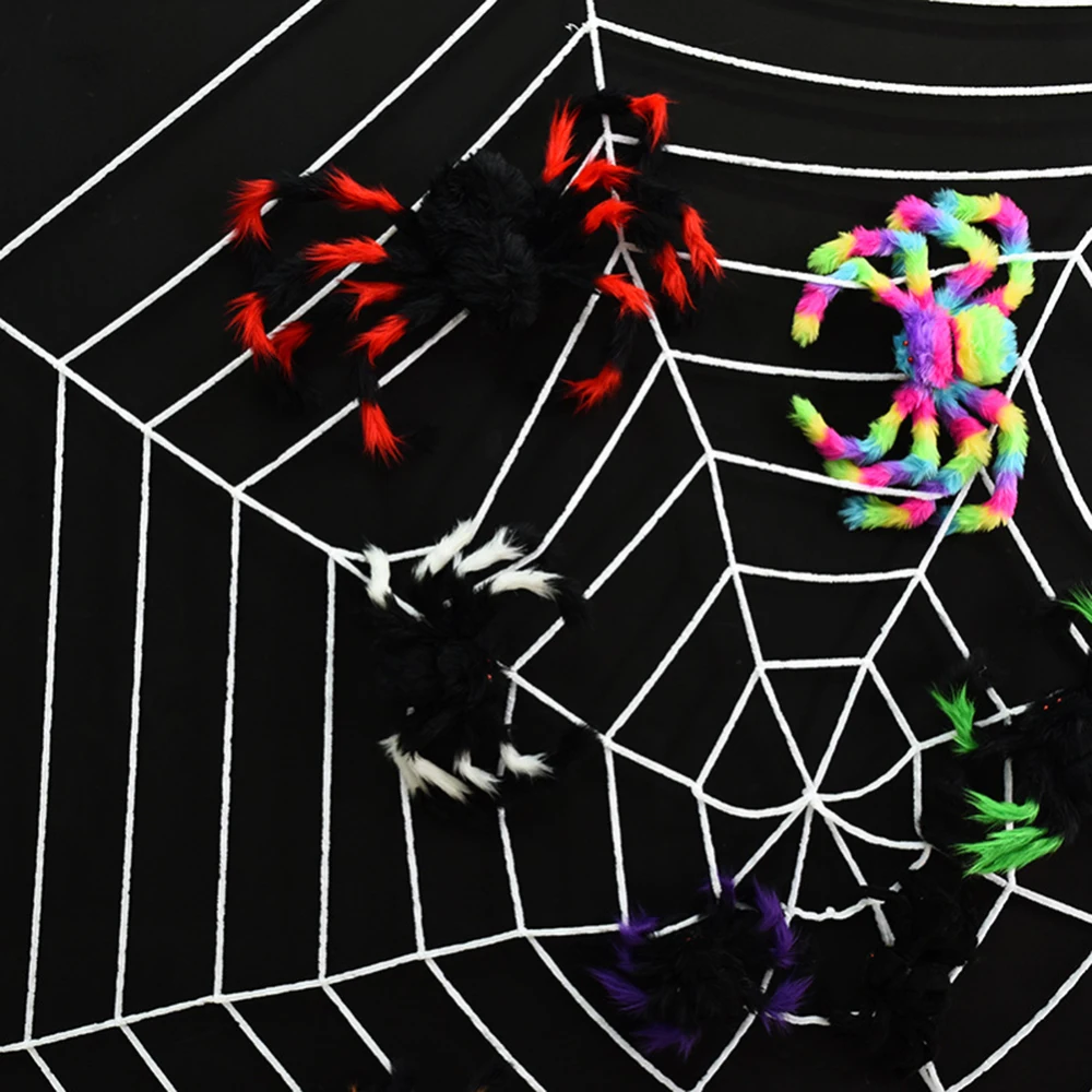 

New Arrival Halloween Spider Web Fake Stretch Cobweb Halloween Themed Party Decoration