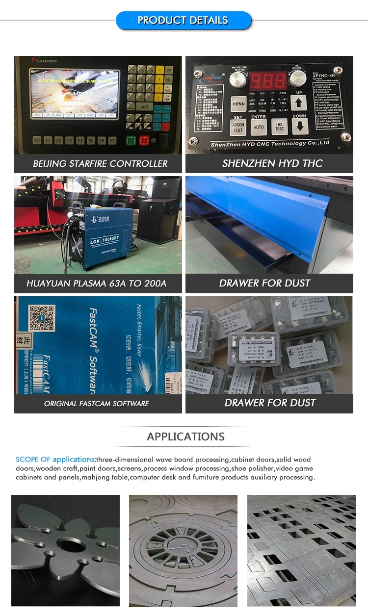 Горячая продажа 1530 cnc плазменный станок для резки плазменный резак для резки металла для углеродистой стали из нержавеющей стали