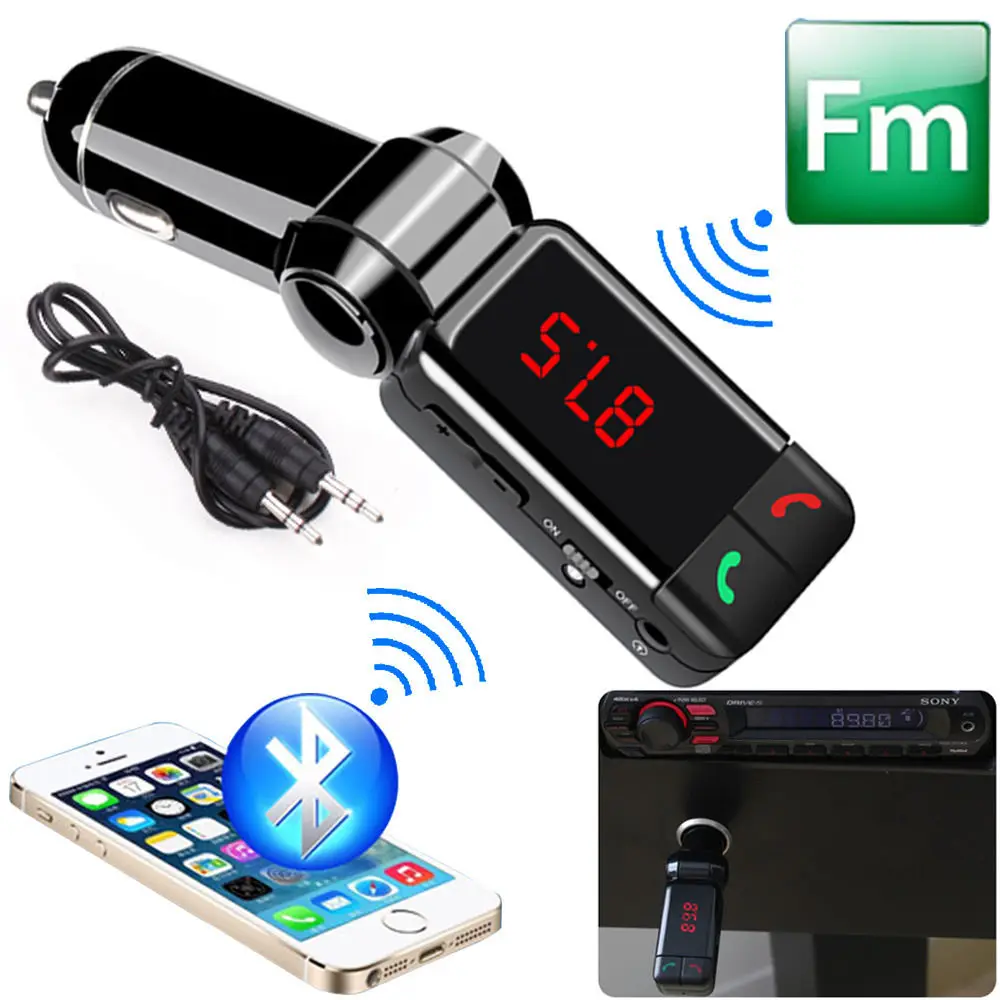 Новейший автомобильный MP3 аудио плеер BC06 беспроводной комплект Bluetooth громкая