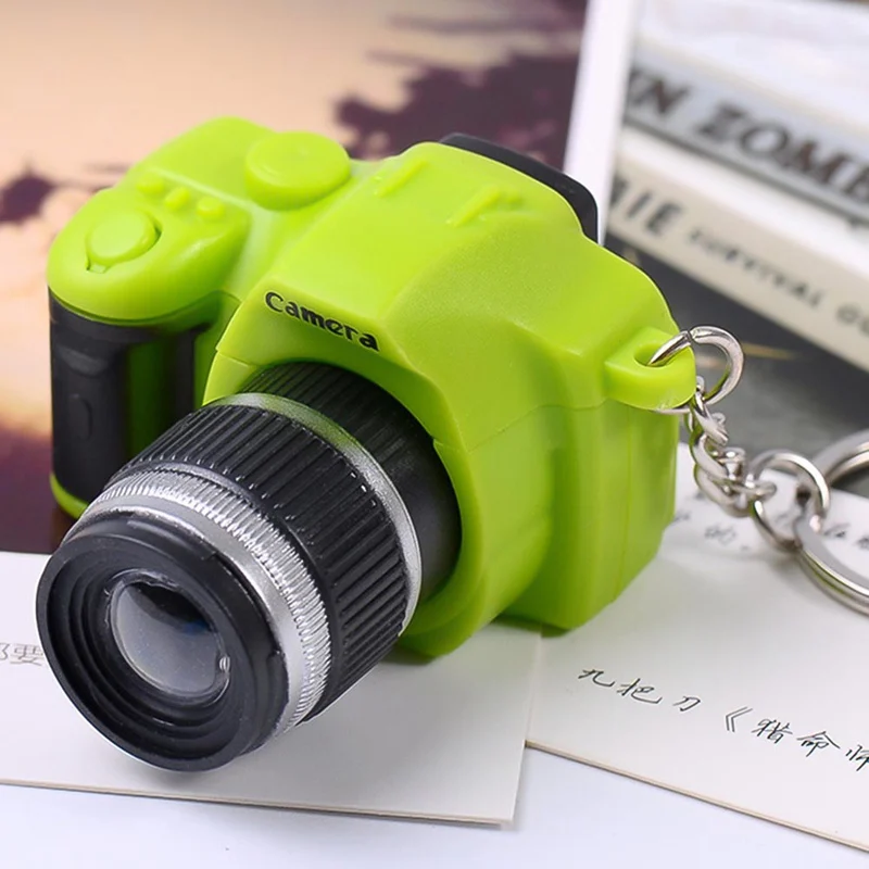 Камера автомобильный брелок Детская Цифровая камера игрушка светодиодный светящийся звук светящийся кулон сумка для ключей аксессуары пластиковая игрушка - Цвет: GR