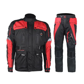 

Motorcycle Sets Men's Jacket Pants Winter Waterproof Motocross Racing Clothes Full Protection Cycling Suit Sets for 4 Seasons