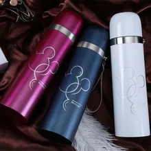 300/500 ML Cartoon Mickey Wasserflasche Cute Thermos Drink Edelstahl Kugel Form Bewegliche Vakuumflasche Tasse 1 STÜCK 5 Farben