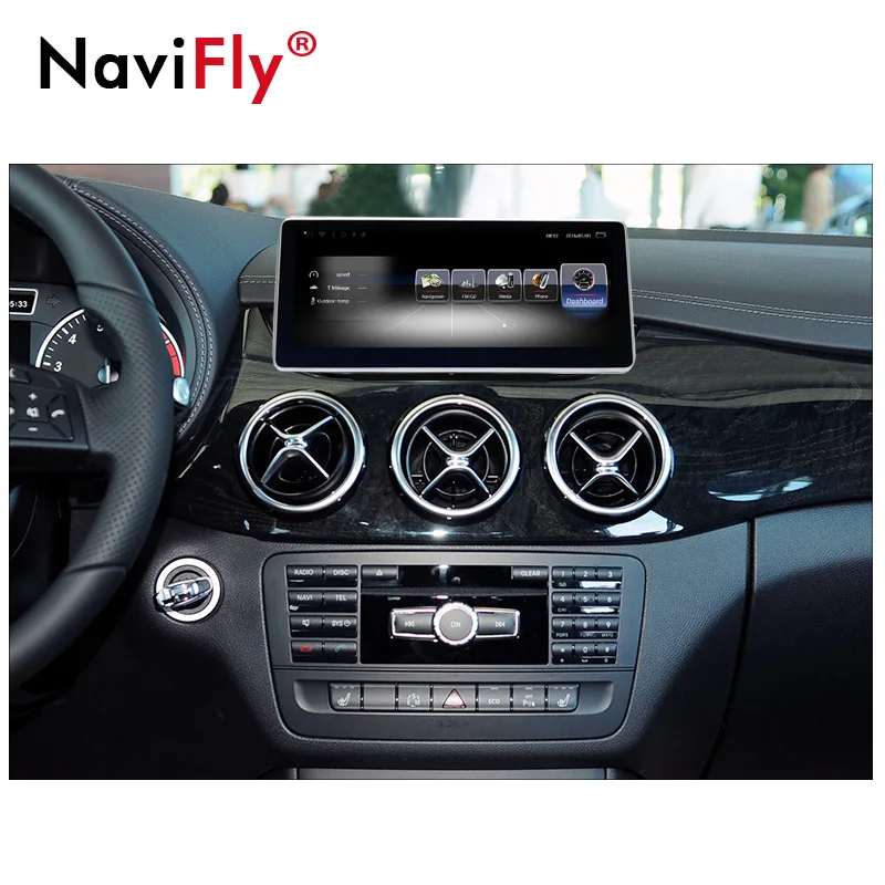Discount NaviFly 3+32 Android 7.1 car multimedia player for Mercedes Benz B Class W246 2012-2015 GPS navigation Video Audio Player 4G LTE 1