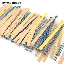 1 Упаковка из 20 штук 10 мм-1 M Ом 1/4 Вт Сопротивление 0,25 w 1% металлического пленочного резистора сопротивления 30 видов