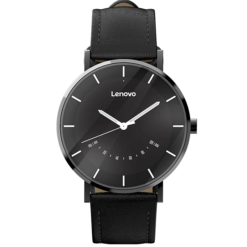 Оригинальные lenovo часы S модный стиль смарт часы бизнес досуг 5ATM водонепроницаемые кварцевые часы для женщин и мужчин - Цвет: Черный