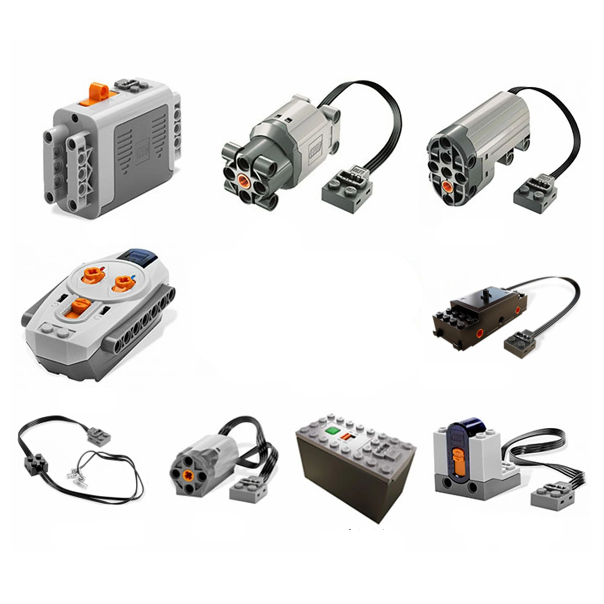 

Technic Series Parts Servo Motor Battery Box Remote Receiver LED Light Power Functions for Building Blocks Toys for Children