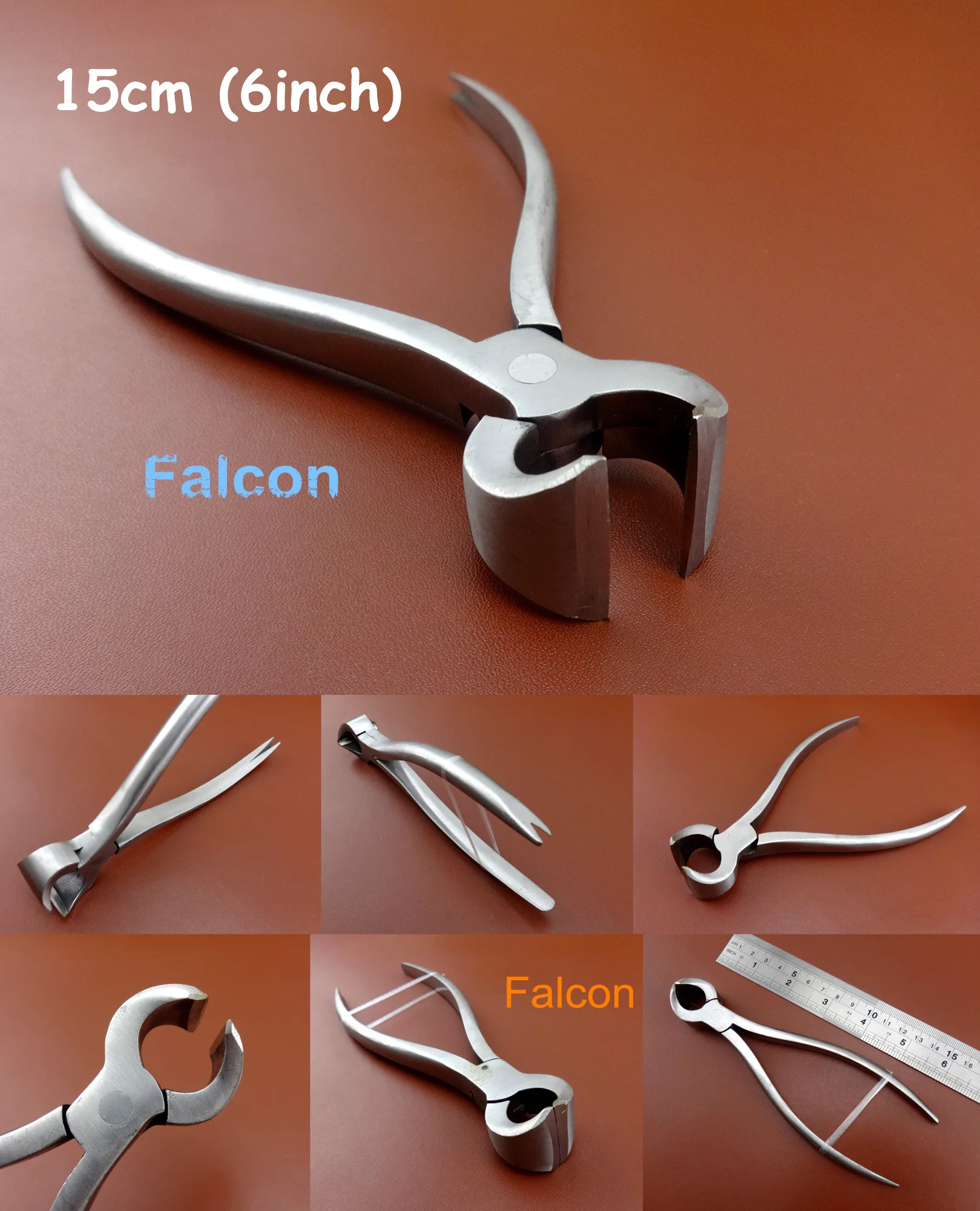 

1pc 6" Stainless Steel Leather Craft Cobbler Shoemaker Pliers Pincers Nail Puller Tool - Sewing Stitching Carving Stamping Knife