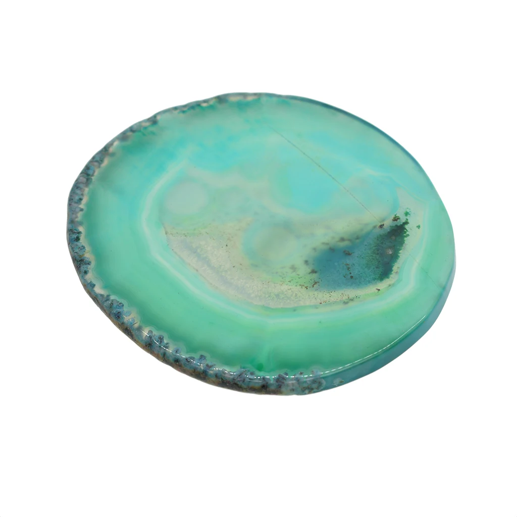 2 Pieces Natural Originally 80-100mm Agate Quartz Crystal Slices Coaster Home Gemstone Ornament Cup Mat DIY Crafts Group