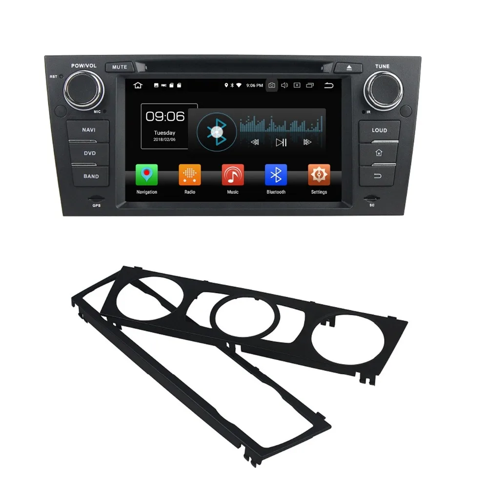 Best Android 8.0 Octa Core 7" Car DVD GPS Multimedia Head Unit for BMW 3 Series E90 E91 E92 E93 4GB RAM Radio BT WIFI Mirror-link 1