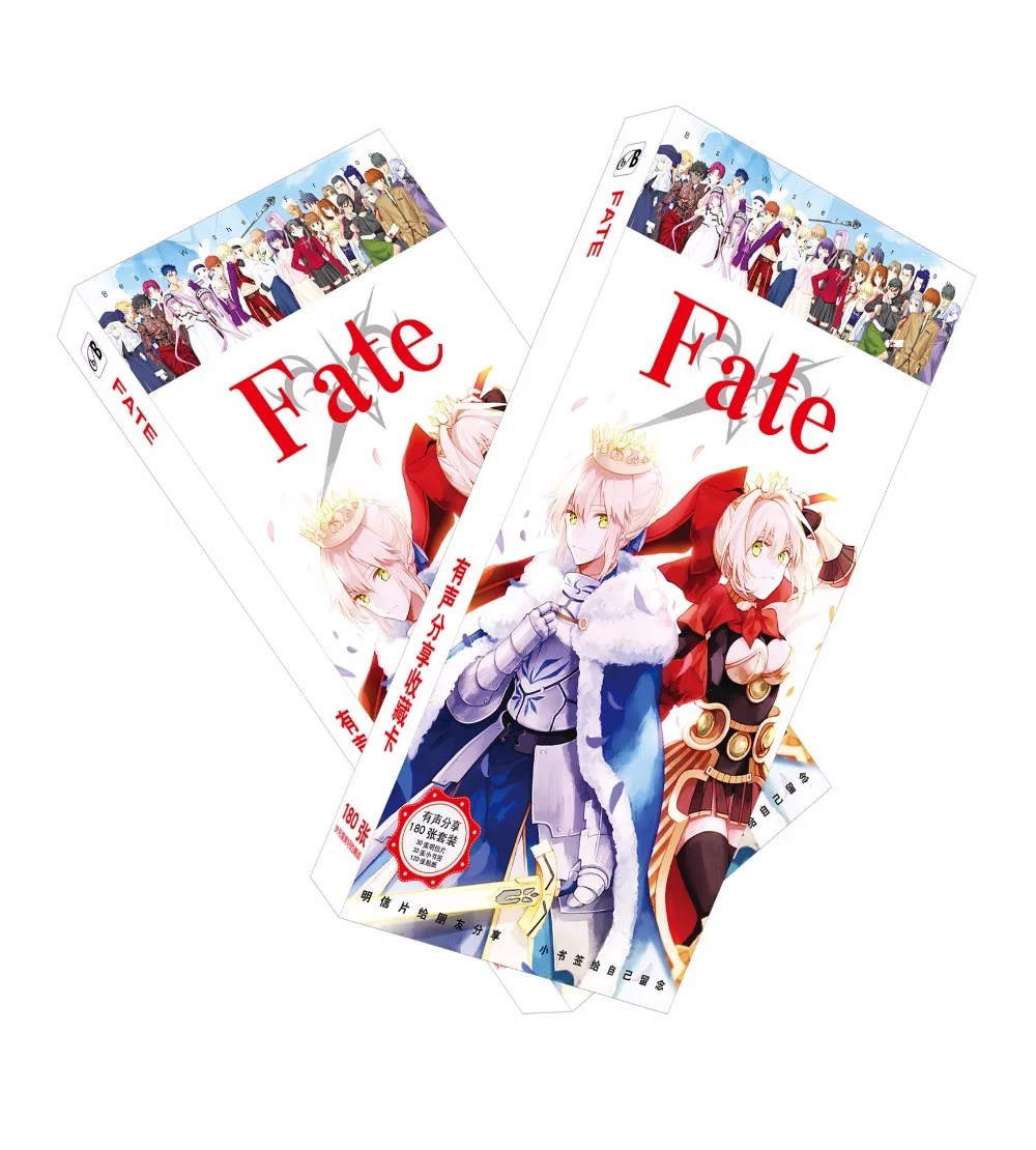 180 шт./компл. для костюмированной вечеринки по японскому аниме Fate/stay Night Бумага Почтовые открытки/поздравительная открытка оповещения о сообщениях(в том числе карты платье, платье на день рождения, подарочная карта