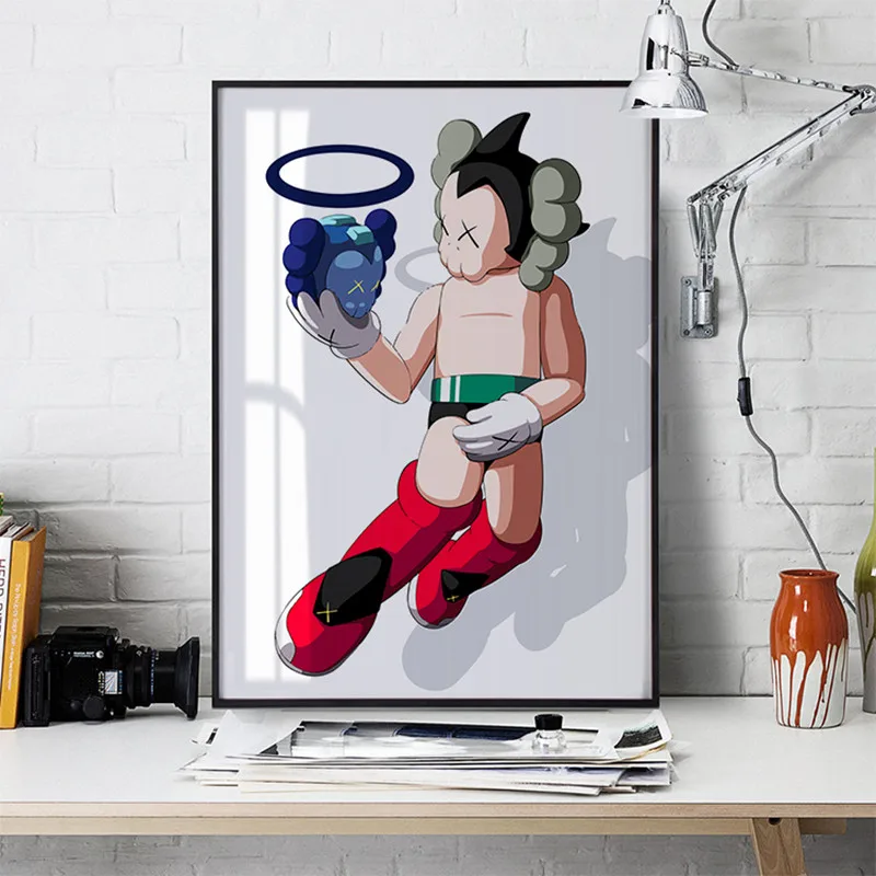 

Astro Boy Aluminium Alloy Frame Child Room Porch Bar Restaurant Cafe Home Decor Hanging Painting Collect Model Toy M1216