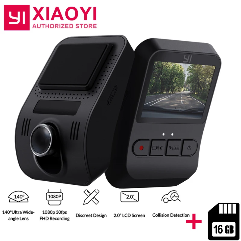 

YI Mini Dash Camera International Version 140 Ultra Wide-angle lens 1080p 30fps Discreet Design 2.0 LCD Screen Car DVR