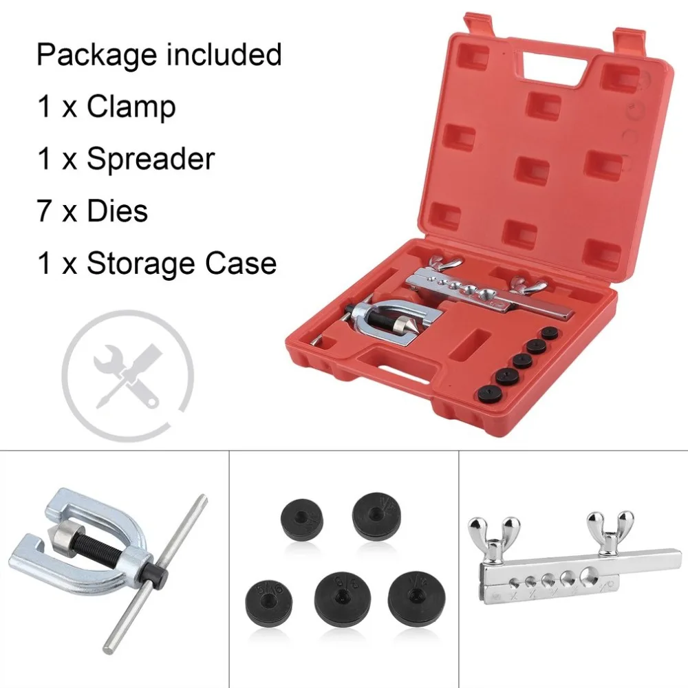 

Professional Pipe Tool Kit Tube Repair Flaring Device Bracket Brake Line Flare Tool Kit With Carry Case CT-2032C Hand Tool Set