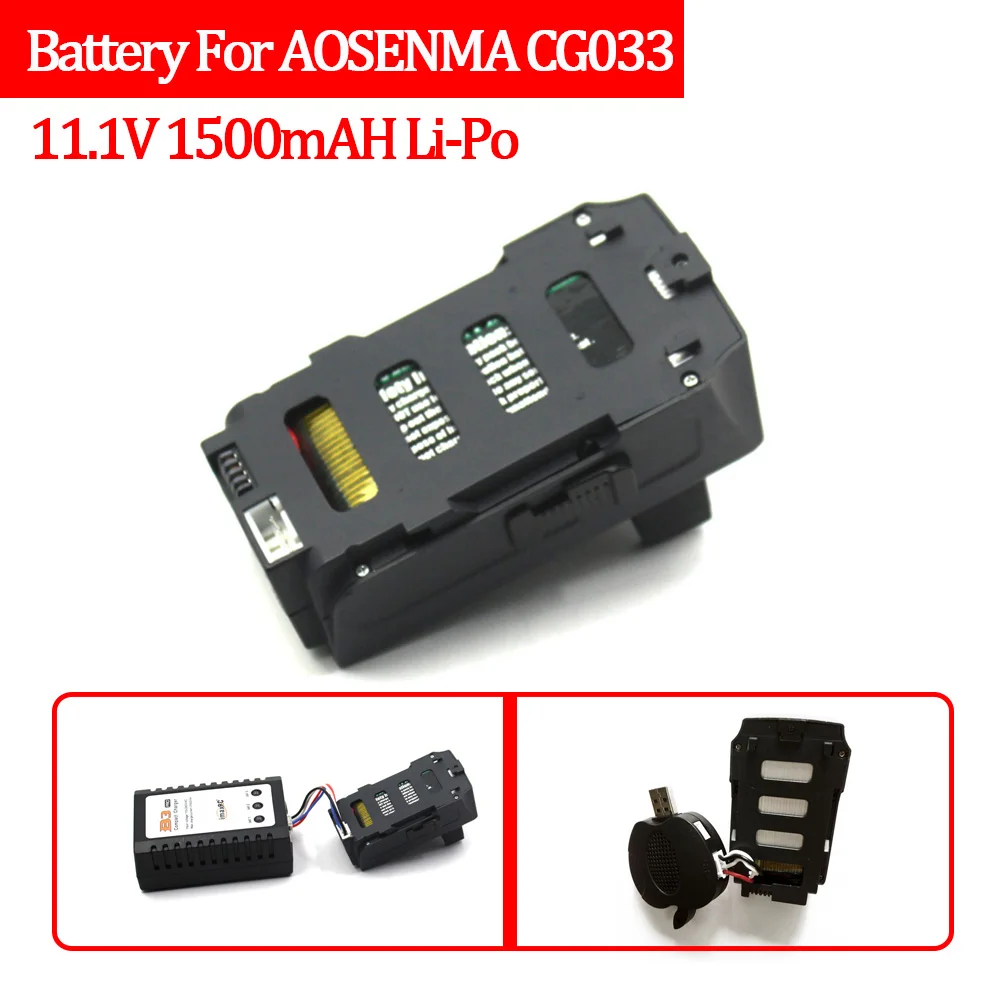 

RC Battery CG033 GPS Drone Spare Battery 11.1V 1500mAH Li-Po Spare Part Wifi FPV Drone Quadcopter