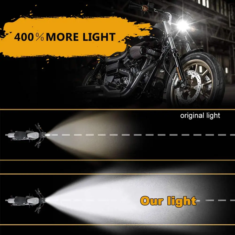Фара светодиодная ангельский глаз для мотоциклов XG XR VRSCD Dyna черная круглая 5 75| |